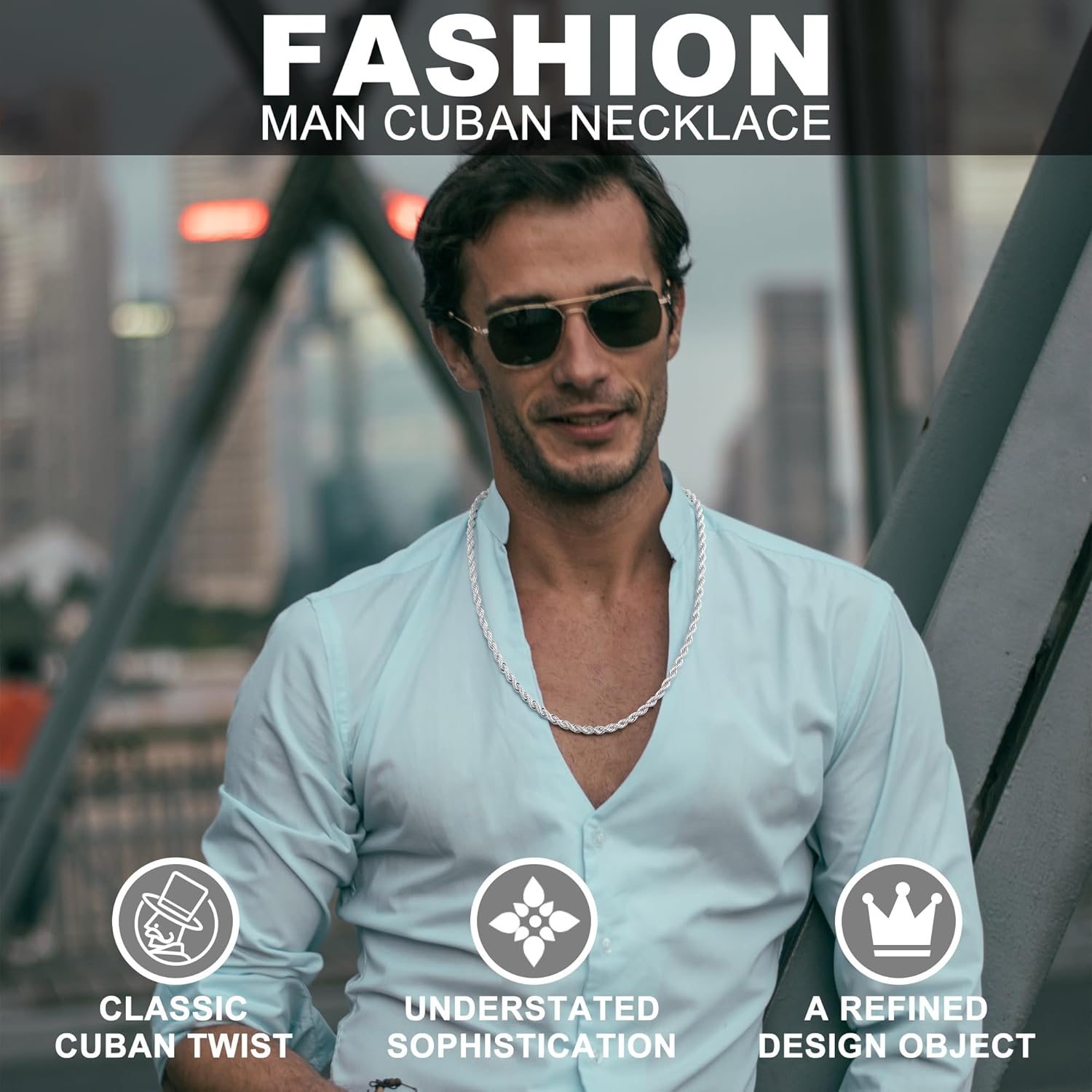 925 Sterling Silver Diamond Cut 3mm 4mm 5mm Rope Chain Exquisite Silver Chain Men's Necklace Ideal Gift for Men Fathers and Boyfriends - Image 5