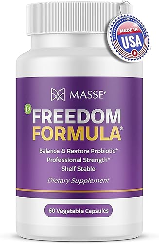 Candida Freedom Massey Medicinals - Píldoras de limpieza de colon - Digestivo hecho a mano para una vida vibrante - Complejo probiótico de salud