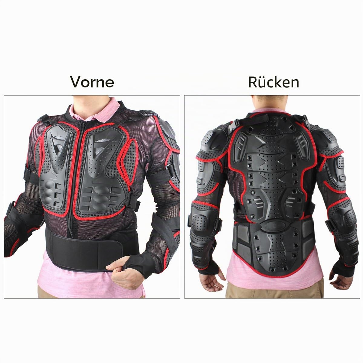 Ges Motorradjacke, Körperpanzer, Oberkörperschutz, für Motorcross, Motorradrennen, Schutzausrüstung