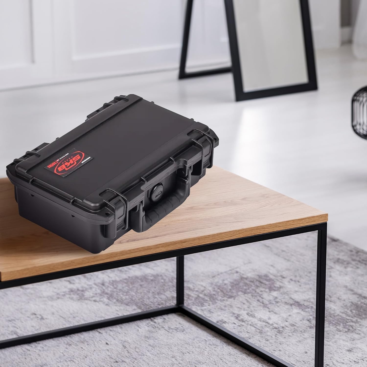 SKB iSeries 1006-3 Waterproof Compact Hard Case, Polypropylene Shell with Cubed Foam and Durable Latches for Travel Storage, Black