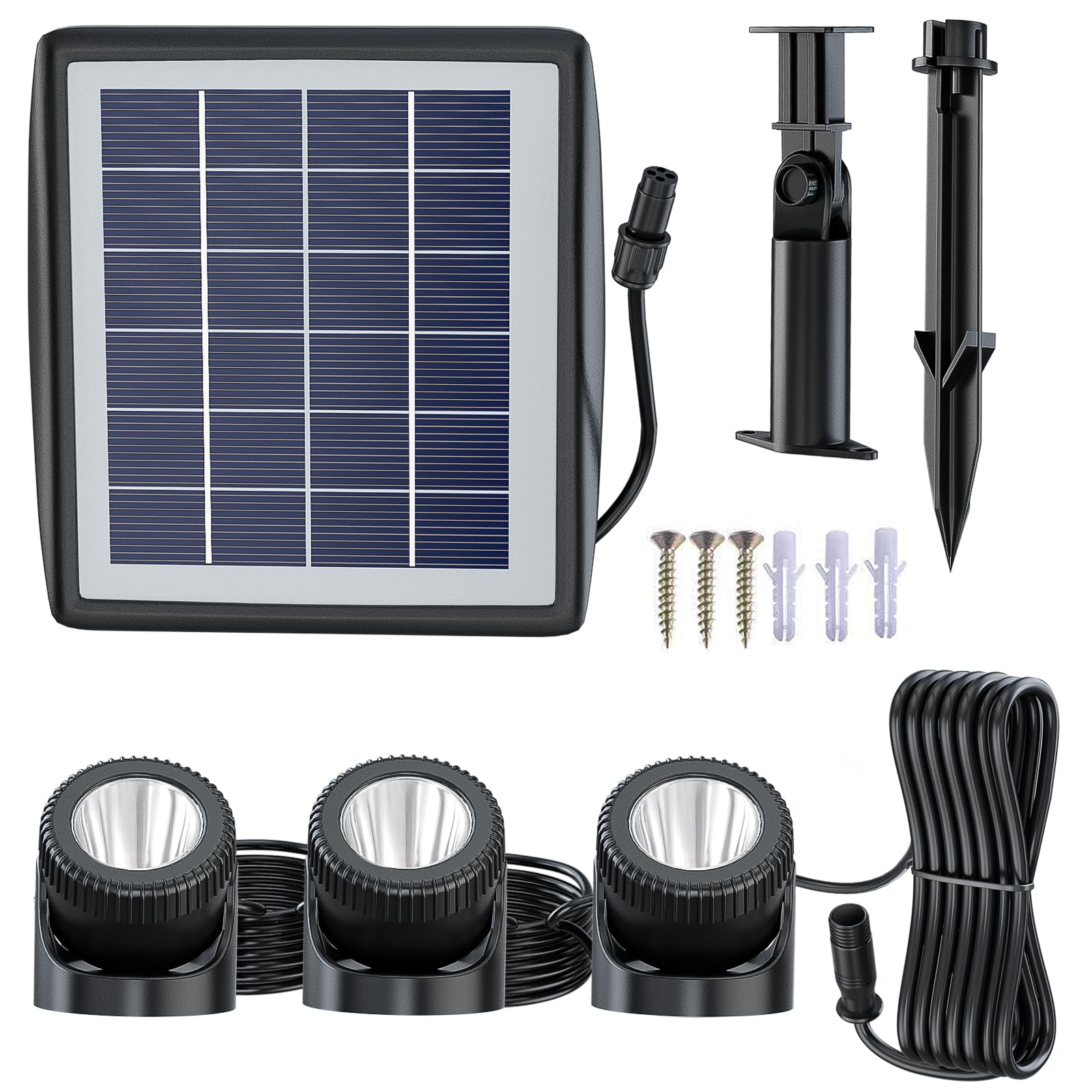PChero Solar Teichbeleuchtung LED Unterwasser, Unterwasserbeleuchtung Strahler Poolbeleuchtung Unterwasser Licht IP68 Wasserdicht Teichlicht für Pool Teich Garten Baum Innen Außen Deko