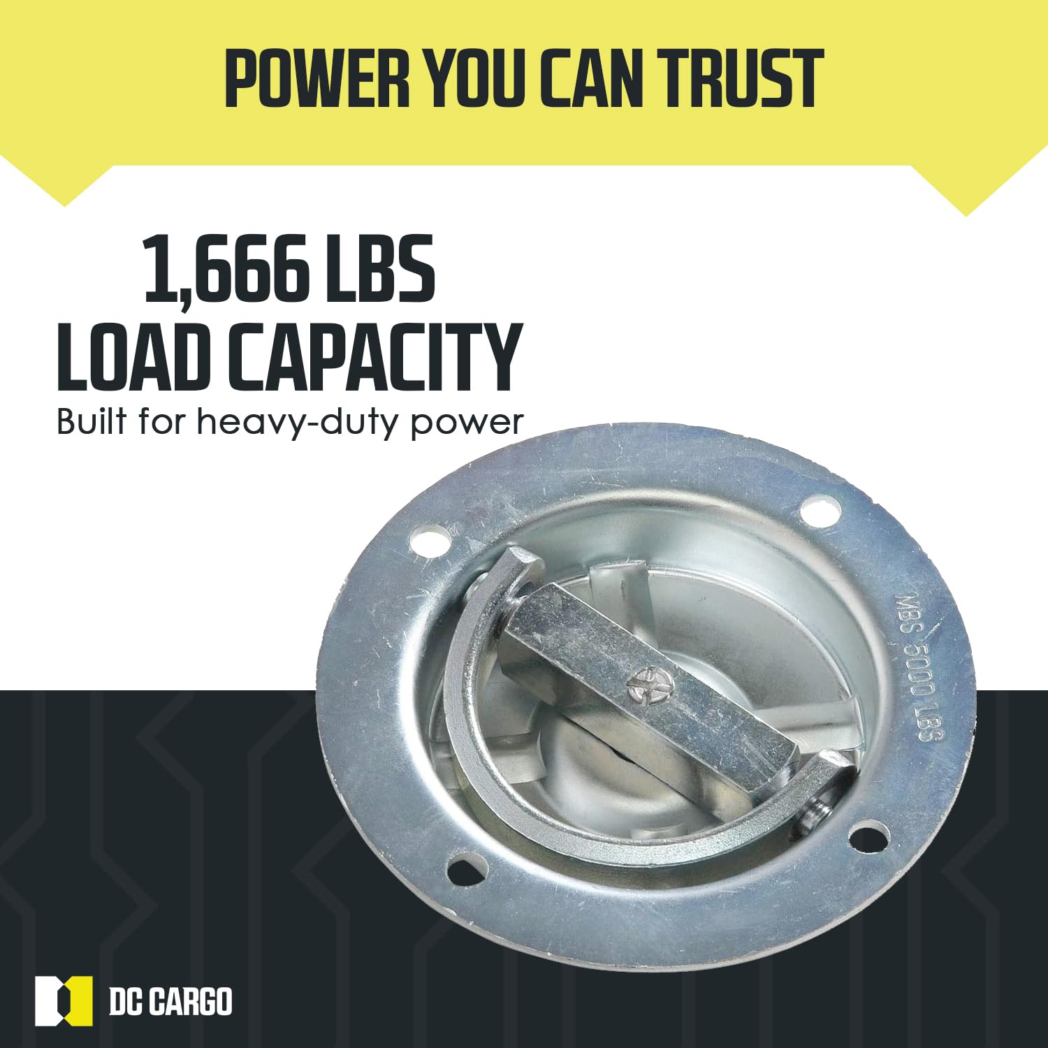 10 D Ring Tie-Down Anchors, Rotating Recessed Pan Fitting To Secure