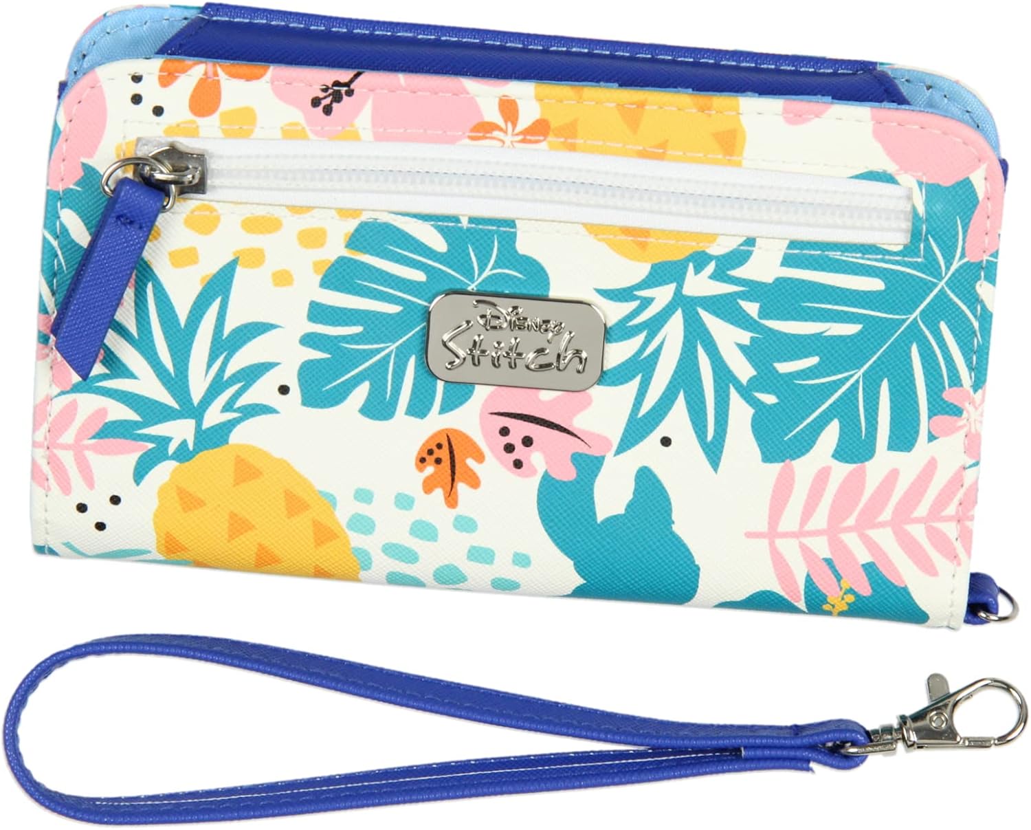 Bioworld Disney Lilo & Stitch Tropical Design Snap-Closure Wristlet Wallet w/Tech Pocket and Wrist Strap - Image 2