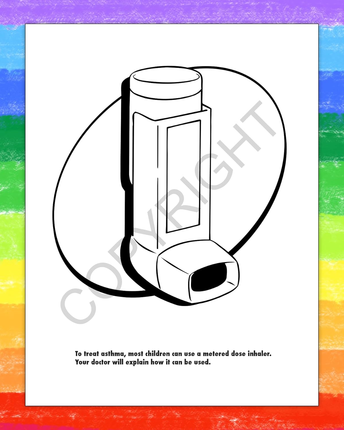 ZOCO – Learn about Asthma – Coloring Books (25 Bulk Pack, With Crayons) – Educational & Fun Games, Puzzles, Activities for Kids