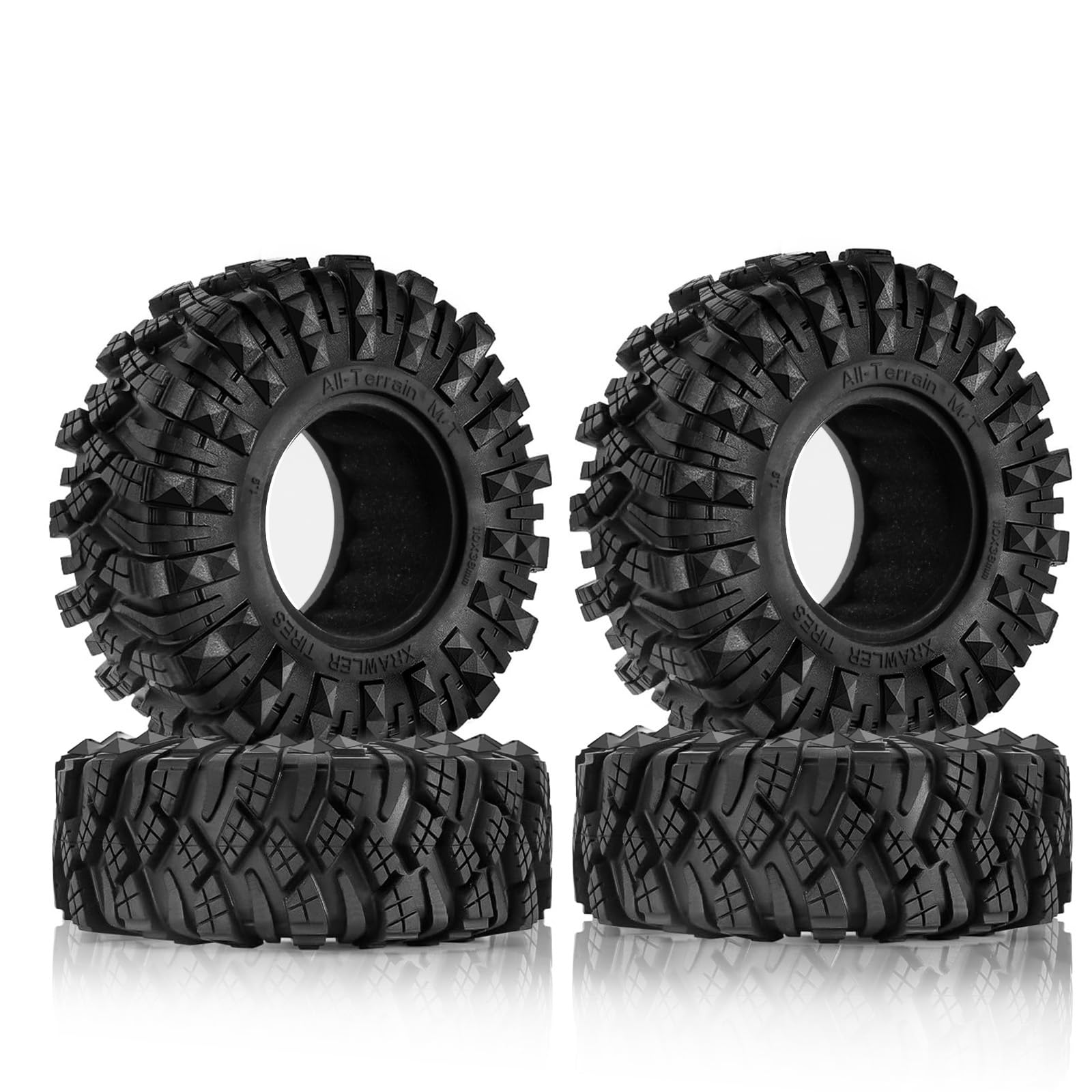 REDSPIDER 1.9 Crawler Tires ?4pcs?Soft Rubber Mud Slingers Tyres RC crawler tires all terrain use?for Axial SCX10 90046 Redcat Gen8 RC4WD D90 TF2 MST 1/10 RC Crawler