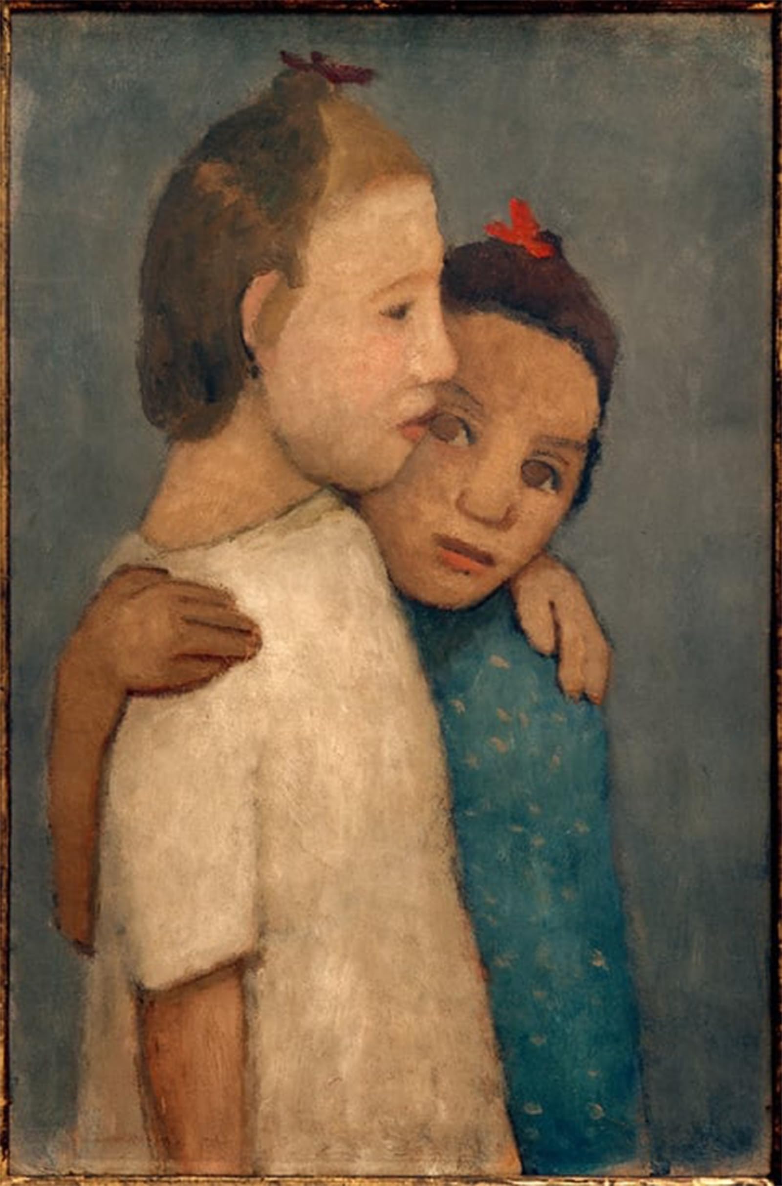 Cuadro en lienzo para salón u oficina Paula Modersohn Becker obra Due ragazze in abito bianco 5