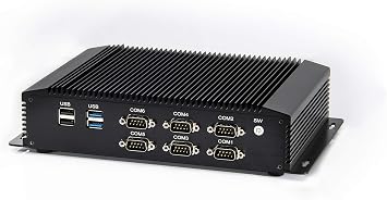 New Haswell i5 4200U Industrial PC IPC Mini PC Fanless PC with 4G RAM 64G SSD Rich IO Dual Lan nic GbE 6 COM RS422 RS485 USB3.0 8 GPIO LPT VGA HDMI Linux/Windows