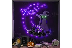 Halloween Window Lights, Black Bat Cat On Moon Window Silhouette Lights