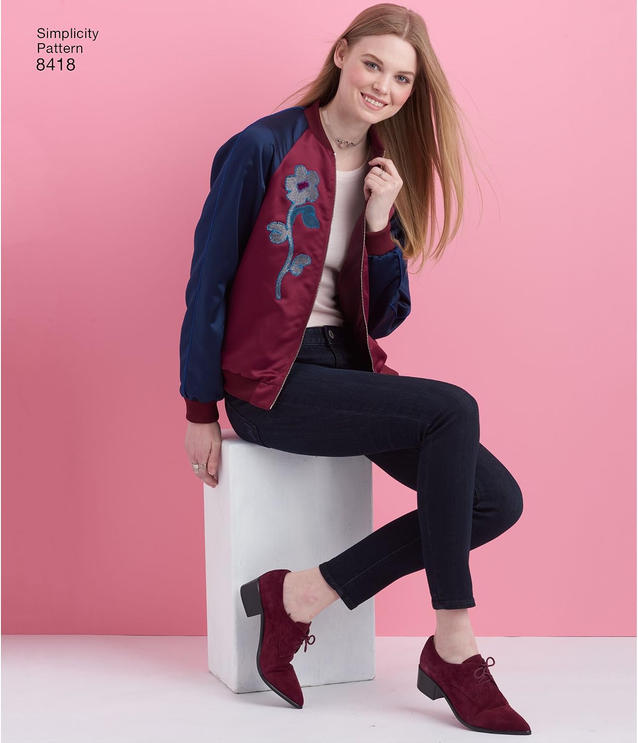 Simplicity 8418 "Misses' Lined Bomber Jacket Art and Craft Sewing Template