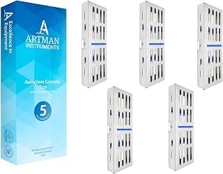 ARTMAN Instrument Cassette Rack for 5 Instruments Box Dental Instruments Organizer (Pack of 5)