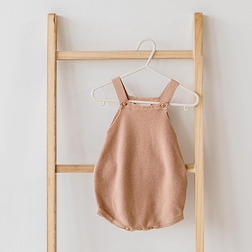 Miniatura 6 de 3 Sprouts Perchas de plástico para ropa de paja de trigo para bebé, paquete de 30 unidades, color crema moteada