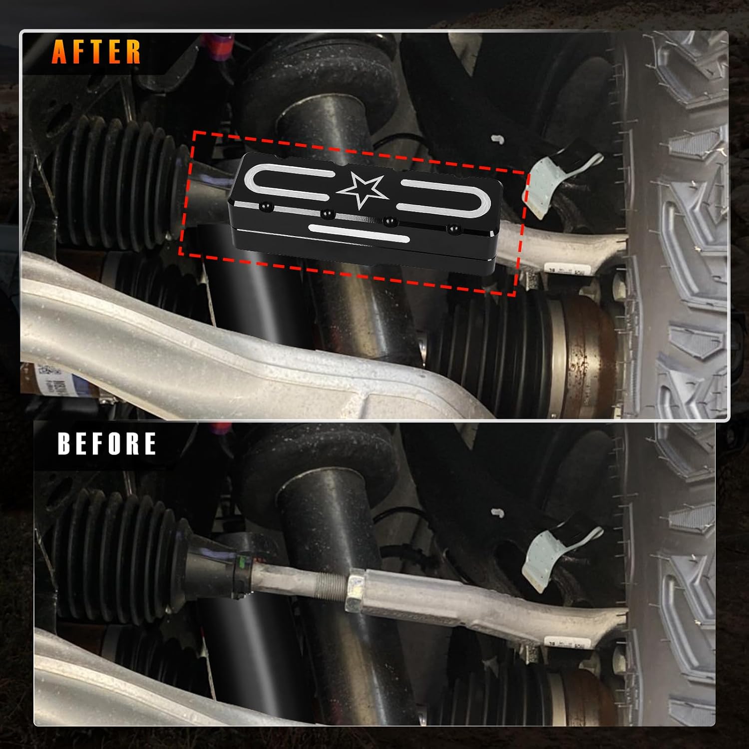 Tie Rod Brace fit fot Ford Bronco Offroad 2Doors 4Doors 2021 2022 2023,Tie Rod Brace Sleeves Connection Protector (Not for Hoss 3.0/ Not for Hoss 3.0 with Fox ),Aluminum Alloy,2PCS