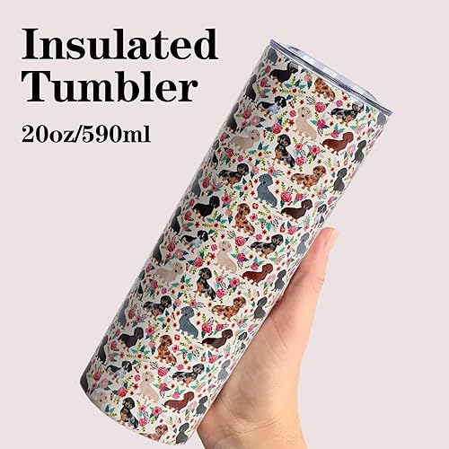 Miniatura 7 de Regalo perfecto para amantes de salchichas! Vaso aislado de 20oz con pajita - Lindo diseño de perro salchicha para mujeres, madres de perros -