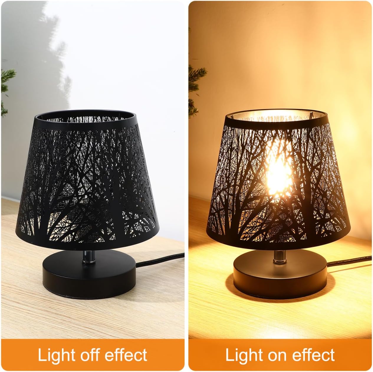 Modern Metal Lampshade Hollow Tree Shadow Design Replacement Lamp Shade Cover for Indoor Use 7.48X6.10X5.11In Decorative Lamp Shade Accessories for Floor Table Lamps