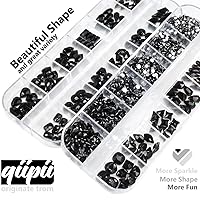 Vista 58 de 4 Boxes Emerald Green Rhinestones Glitters 24 Shapes K9 Glass Gems Stones Flatback Round Diamonds Crystals Nail Art Charms Supplies for Nails Faces