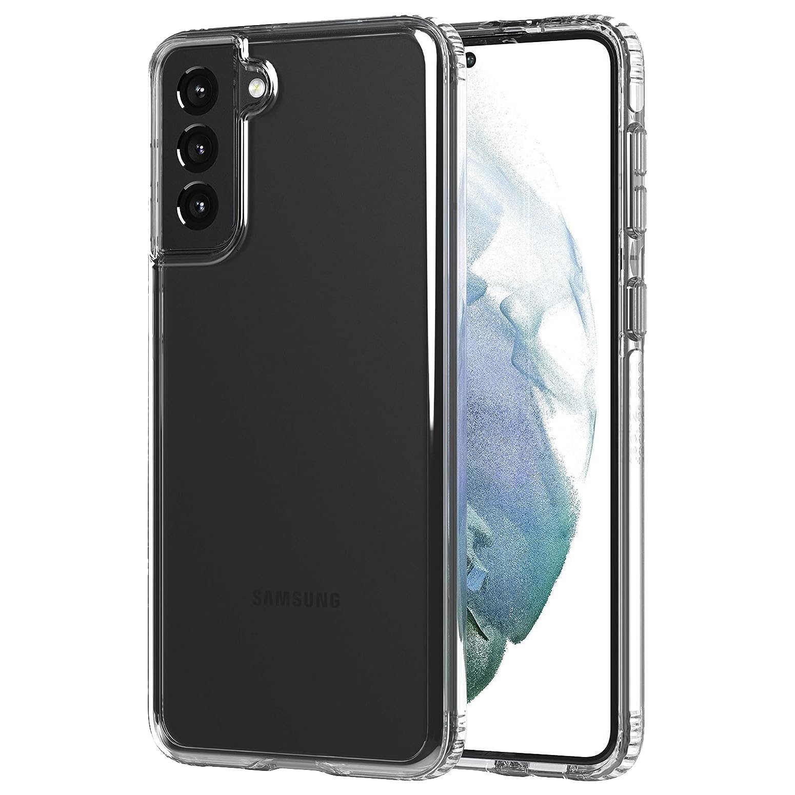 tech21EvoClear for Samsung S21 + (Plus) 5G - Germ Fighting Phone Case with 12 ft. Drop Protection
