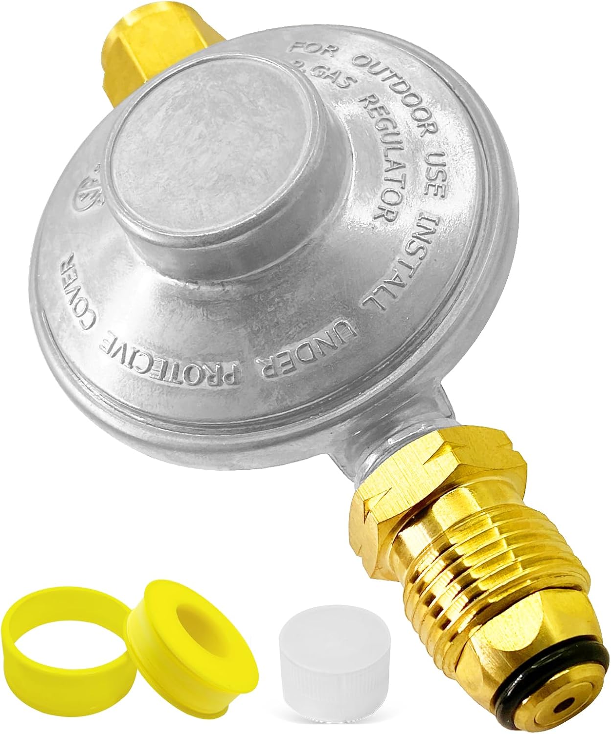 F276136 Propane Regulator–Low Pressure Propane Tank Regulator with POL & 3/8" Female Pipe Thread, Leak-Free Connection for BBQ Grills,Fire Pits,Heaters,RVs,Campers or Low Pressure Equipment.