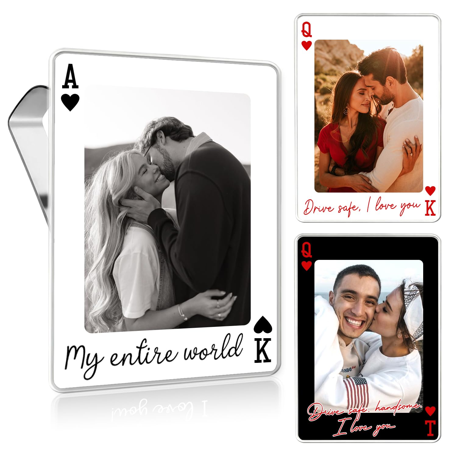 Hangwoous Personalized Car Visor Photo Clip Frame, Drive Safe Gift