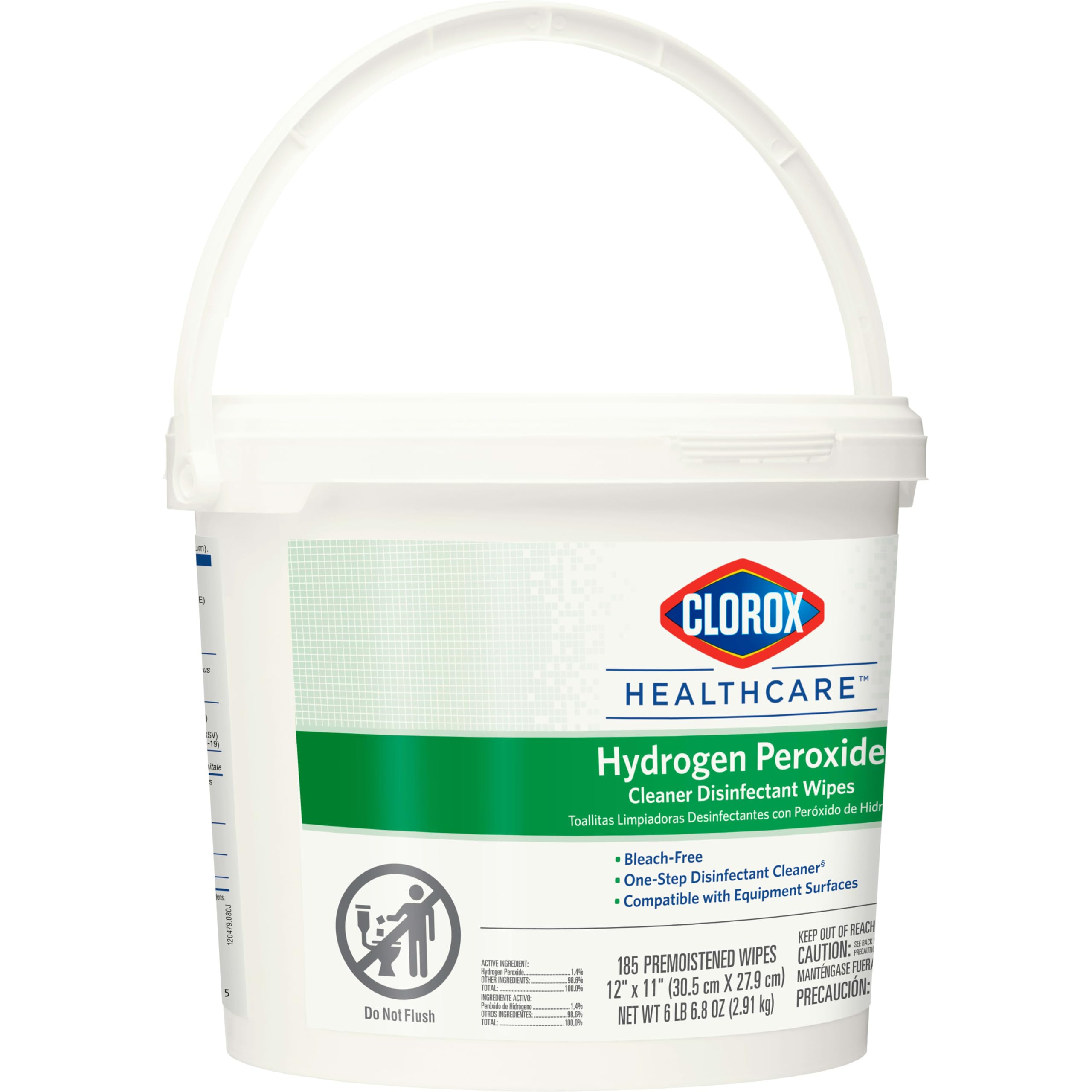 Clorox Healthcare Cleaner Disinfectant Hydrogen Peroxide Wipes Go-To Bleach Free Disinfecting Wipes Designed for Hospitals and Clinics 12 x 11 185 ct. product thumbnail 8