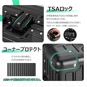 Amazon | [AnyZip] スーツケース キャリーバッグ 機内持ち込み 軽量