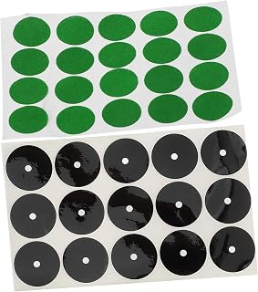 LOORGVEL 2 Hojas Pegatinas del Mantel Billar de Colores Reparar reemplazo Limpio Lugares Parches paño Puntos de Marcador de la Piscina Etiqueta engomada del Punto de Billar Tela de Nailon