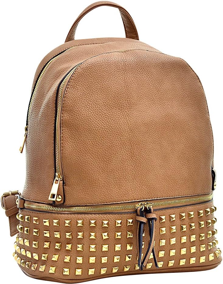 DASEIN Vegan Leather Medium Backpack Purse Leather Dayback for Women, Red