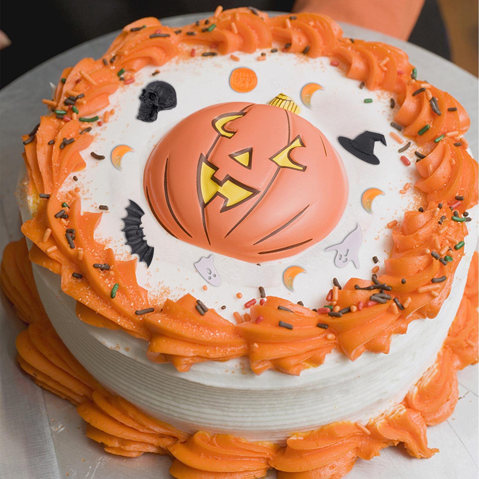 Éléments Graphiques D'halloween Citrouilles Fantômes Chauves-souris