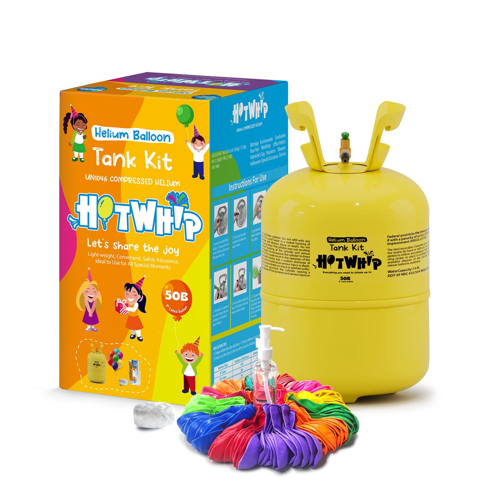 Hotwhip 13L Helium Tank Kit