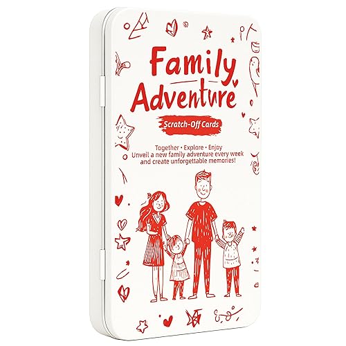 Family Activities Scratch-Off Challenge Cards, 50 Screen-Free Family Game Night