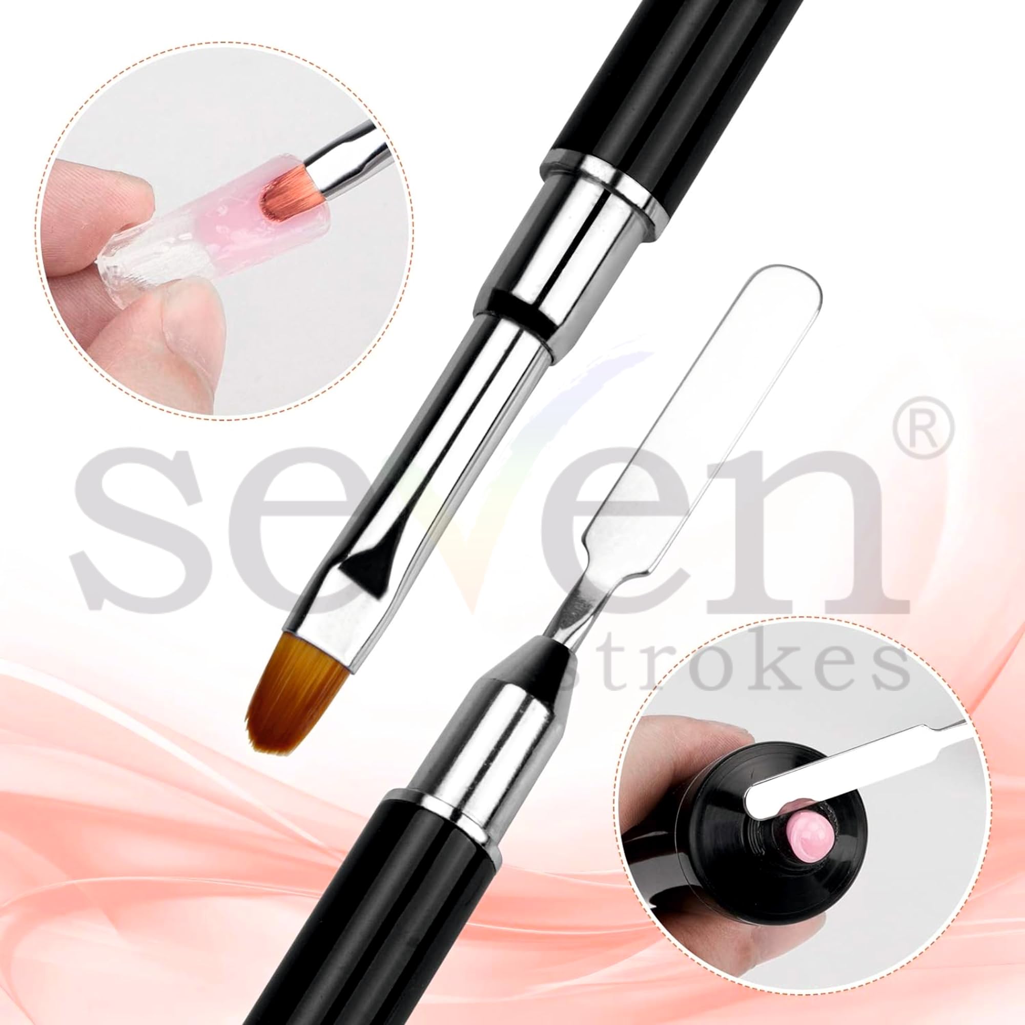 SEVEN STROKES TOXIC FREE I NAIL ART KIT I POLYGEL NAIL KIT I POLYGEL NAIL EXTENTION KIT for Builder Gel UV Nail Art Kit Nail Extension Set ((Nude)) - Image 5 thumbnail