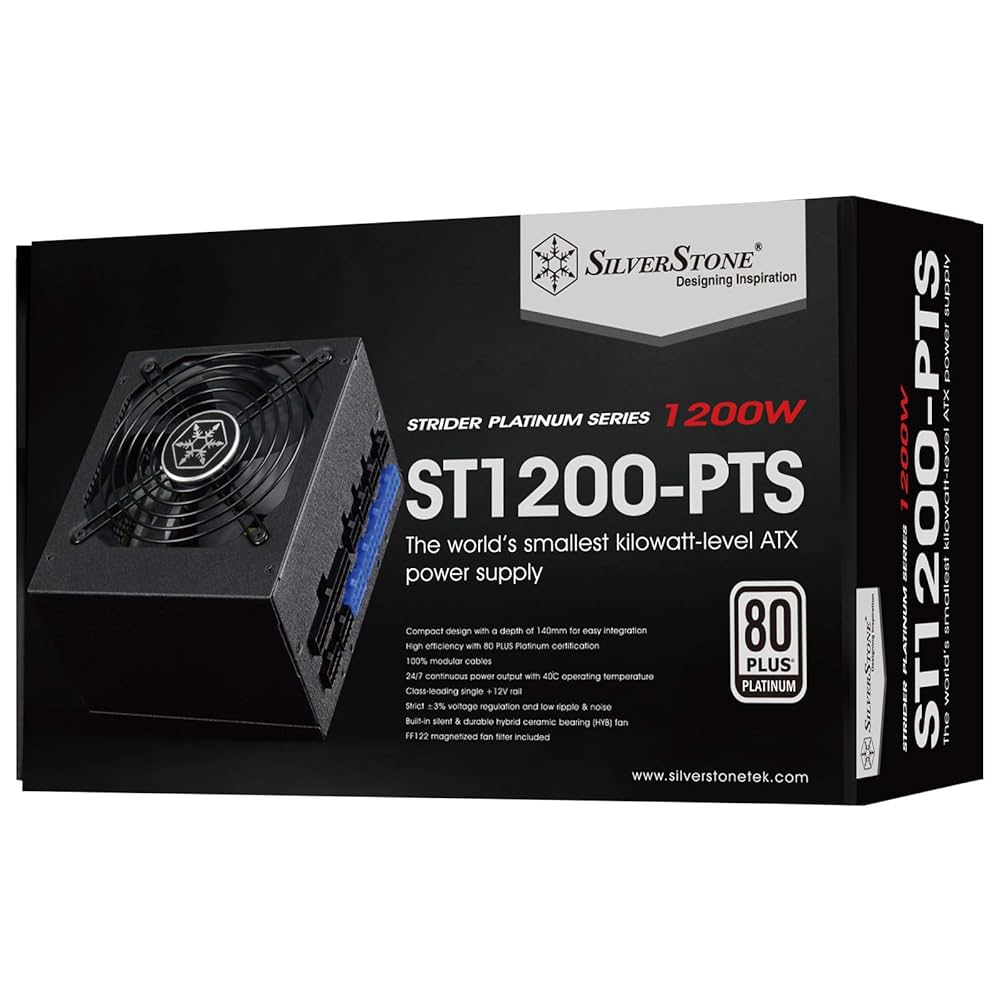 Amazon | SilverStone PC電源 1200W 80PLUS PLATINUM SST-ST1200