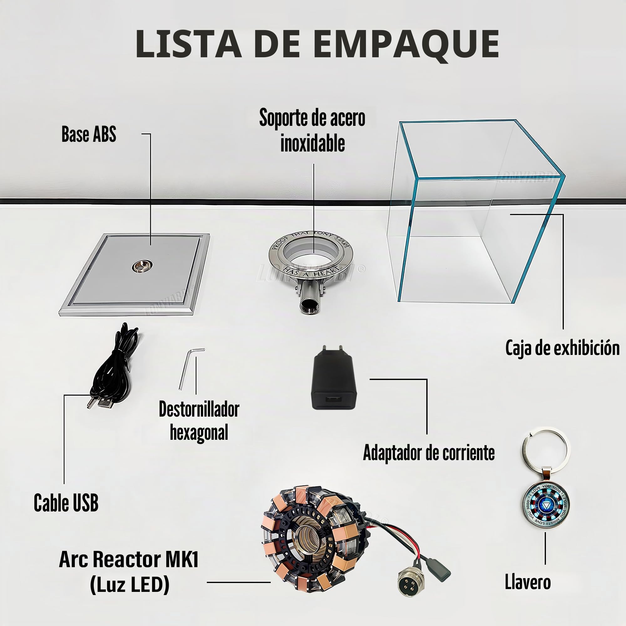 1:1 Arc Reactor Model LED Light Vibration Sensing Martinique