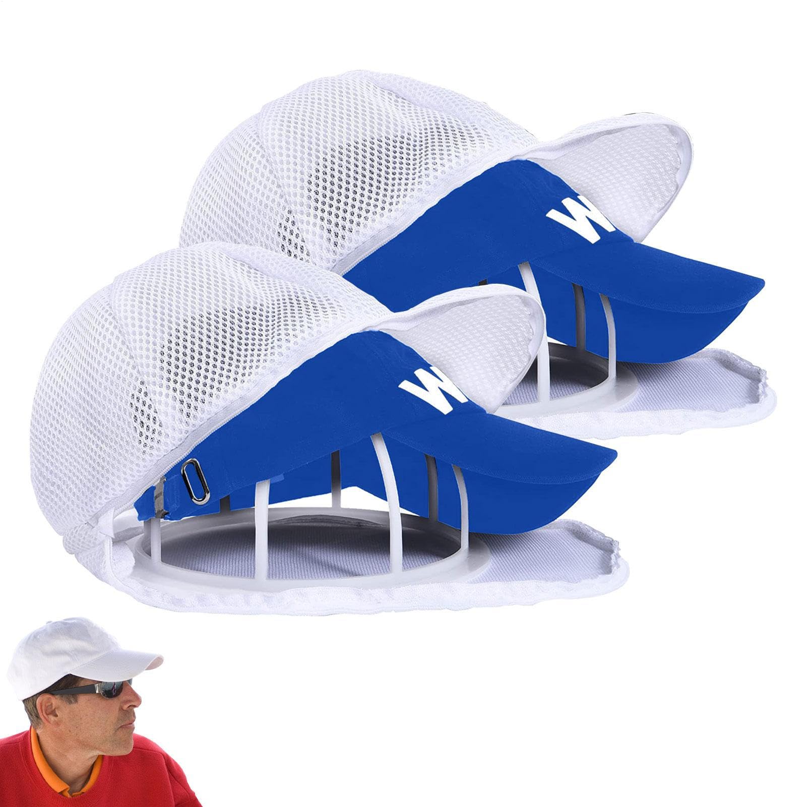 Gabbia Per Lavaggio Cappelli,Lavacappelli in 2 Pezzi per Lavatrice | Supporto Antideformazione Per Lavatrice, Custodia Da Viaggio, Organizzatore Casa, Biancheria Intima E Vestiti Bambini