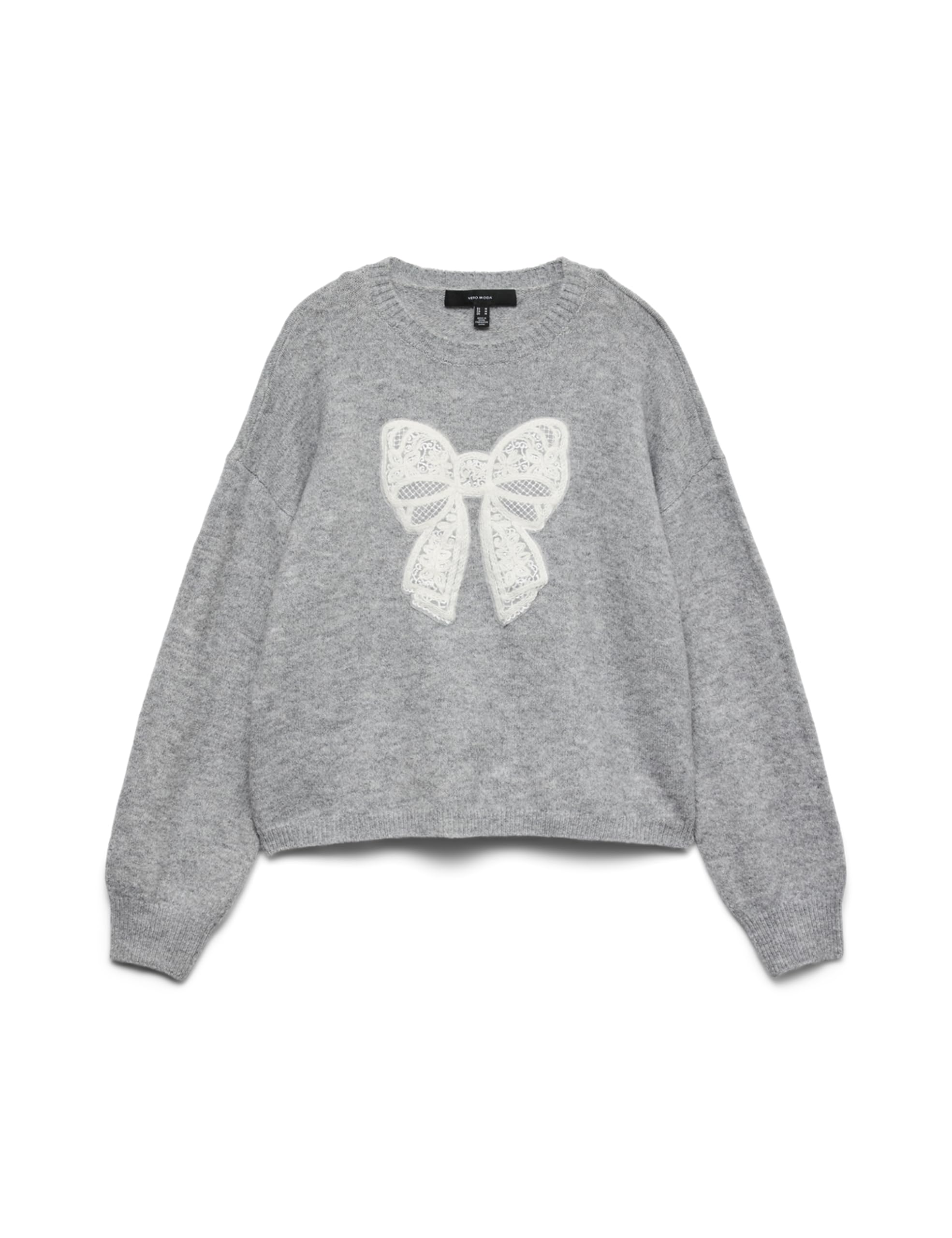 VERO Moda Damen Vmivory Ls O-Neck Bow Pullover LCS