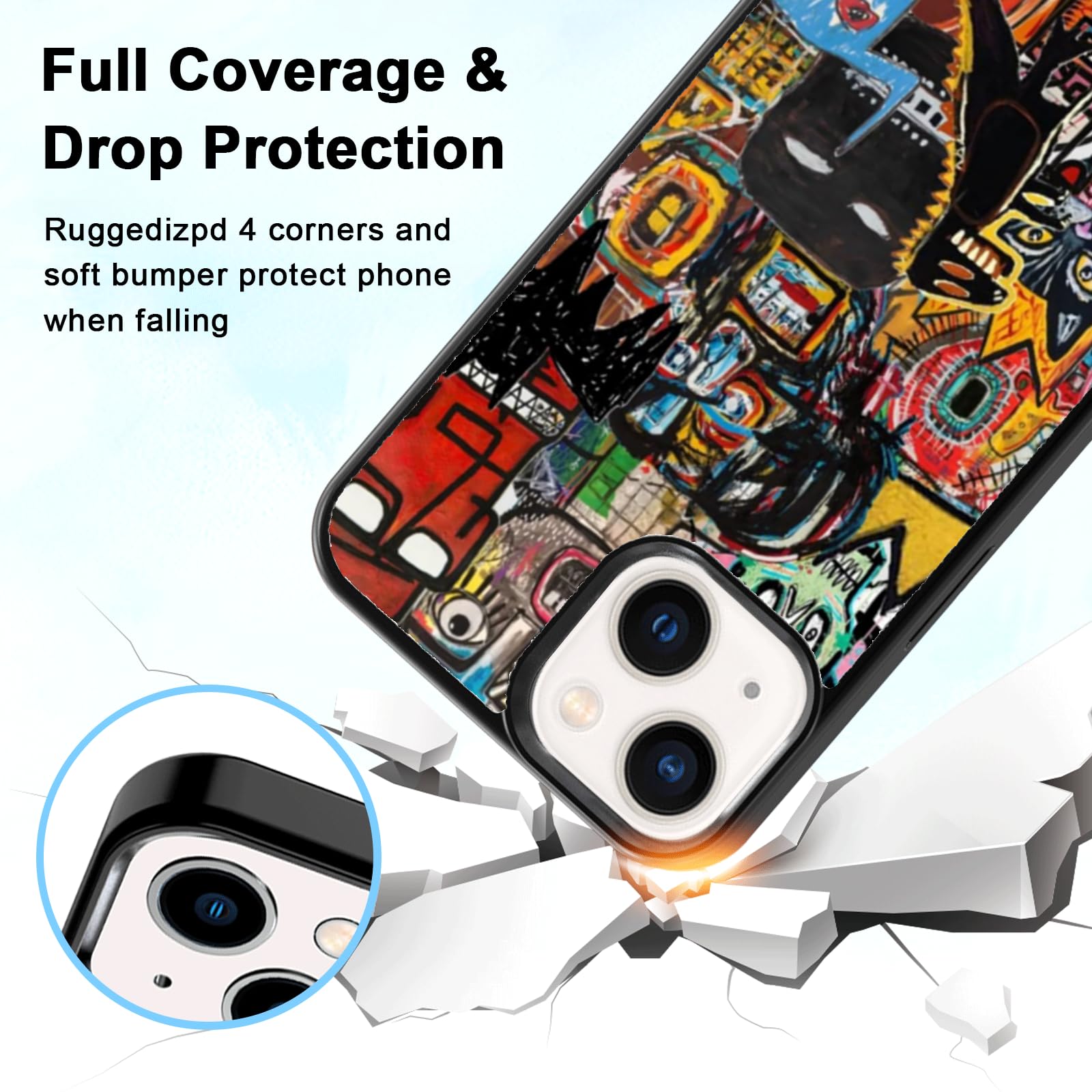 Amazon.com: MMYAJT Basquiat Phone Case Fit for iPhone 16 15 14 13