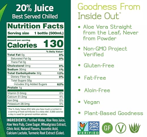 Miniatura 28 de ALO Aloe Vera Juice Drink ALLURE - Mangosteen + Mango 16.9 fl oz, Pack of 12 Plant-Based Drink with Real Aloe Pulp
