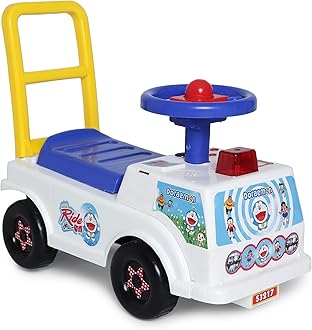 Toyzone Doraemon Mini Ride On-53217 | Baby Car | Kids Car | Toy Car| Push Car| Storage and Backrest | Swing Car| Ride on Car with Music & Horn