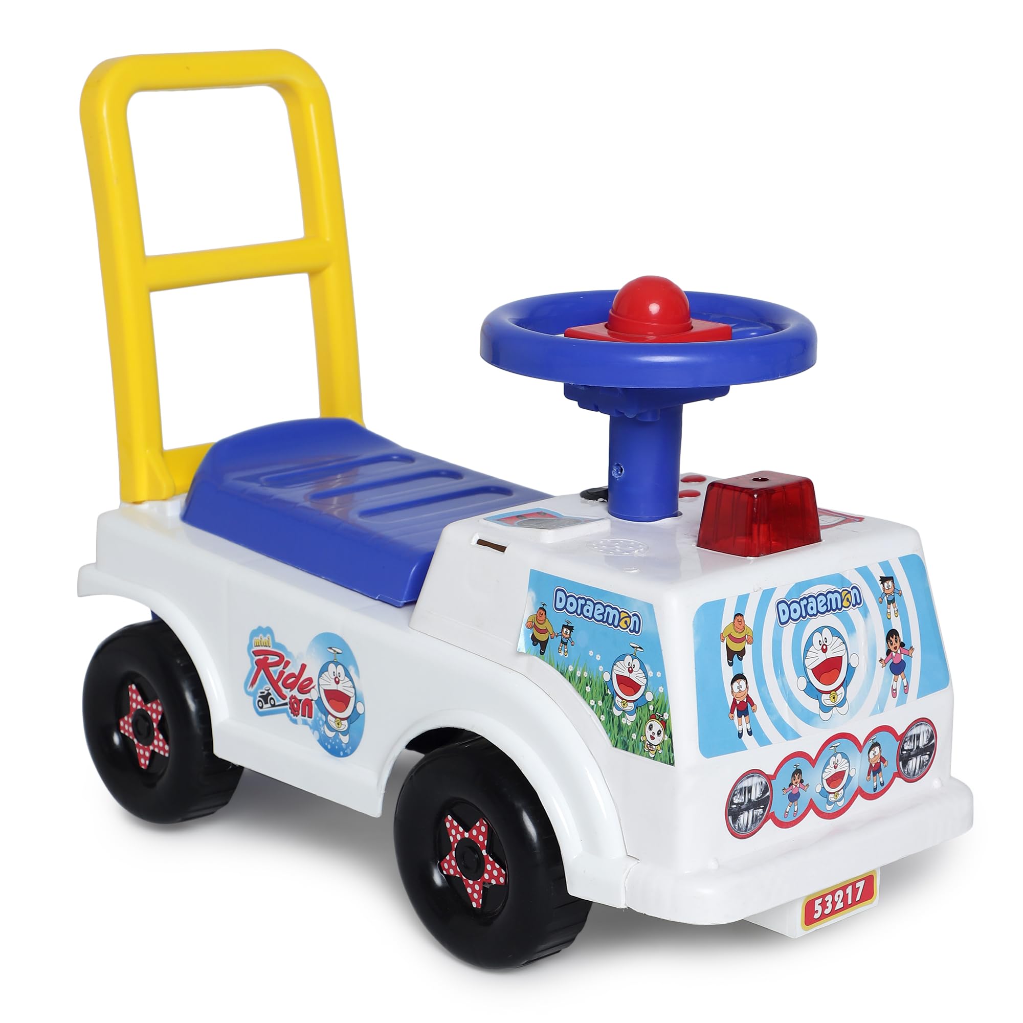 Toyzone Doraemon Mini Ride On-53217 | Baby Car | Kids Car | Toy Car| Push Car| Storage and Backrest | Swing Car| Ride on Car with Music & Horn