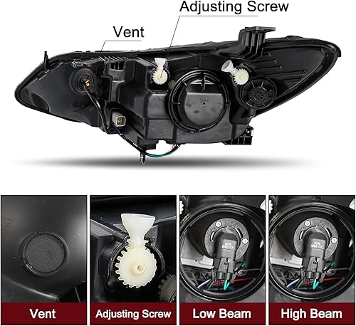 Miniatura 4 de JSBOYAT Compatible con el conjunto de faros delanteros Chevy Cruze 2016-2019 de repuesto tipo halógeno proyector con LED DRL Factory Headlamp estilo