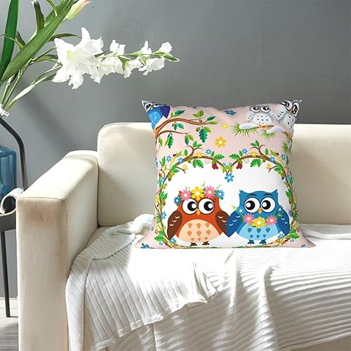 Miniatura 5 de Aimeryup Throw Pillow Covers 20x20 Inch Cartoon Lovely Owl Decorative Pillow Covers Cushion Covers cojines decorativos para sala Pillow Cases Cute