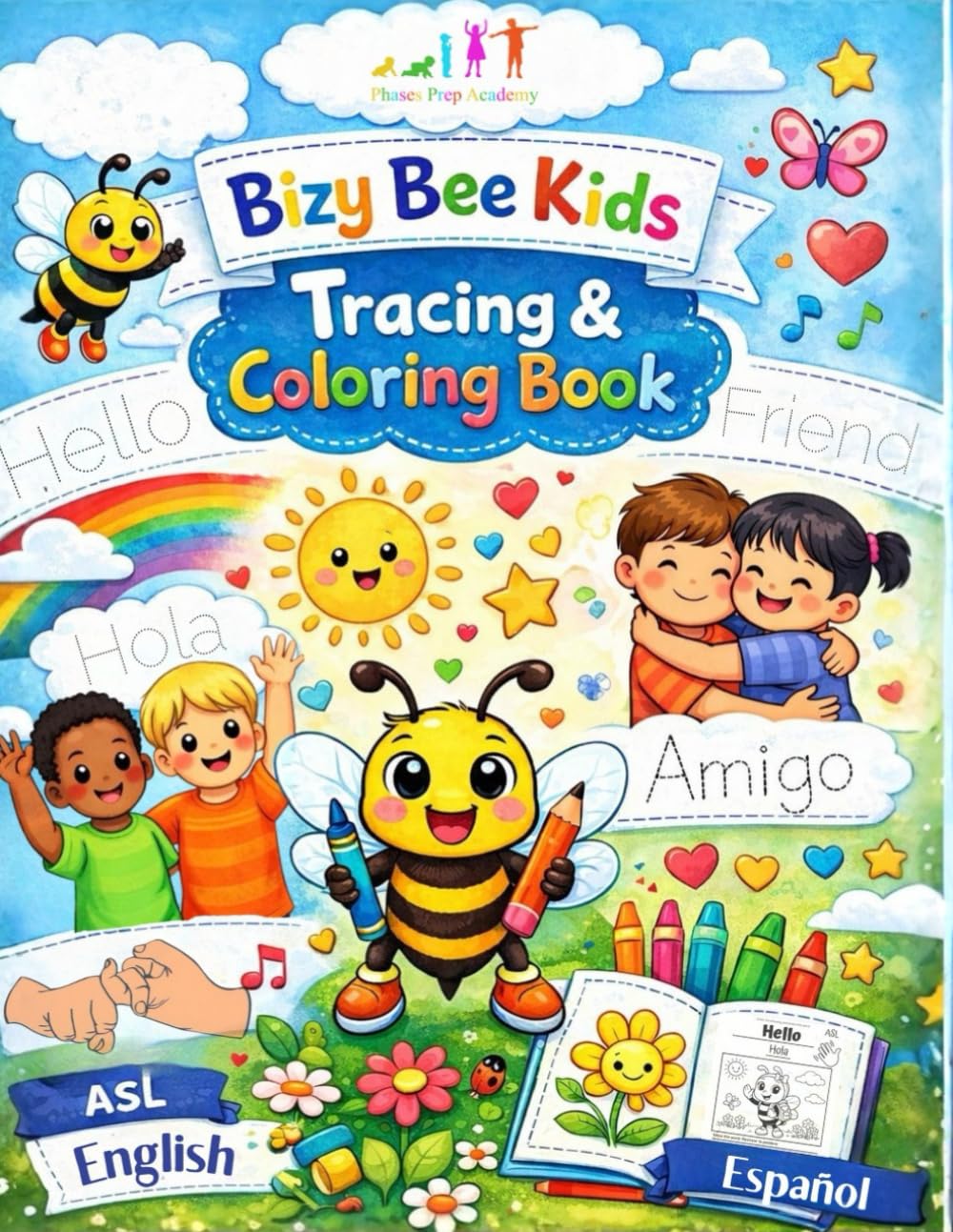 Bizy Bee Kids: Tracing & Coloring Book