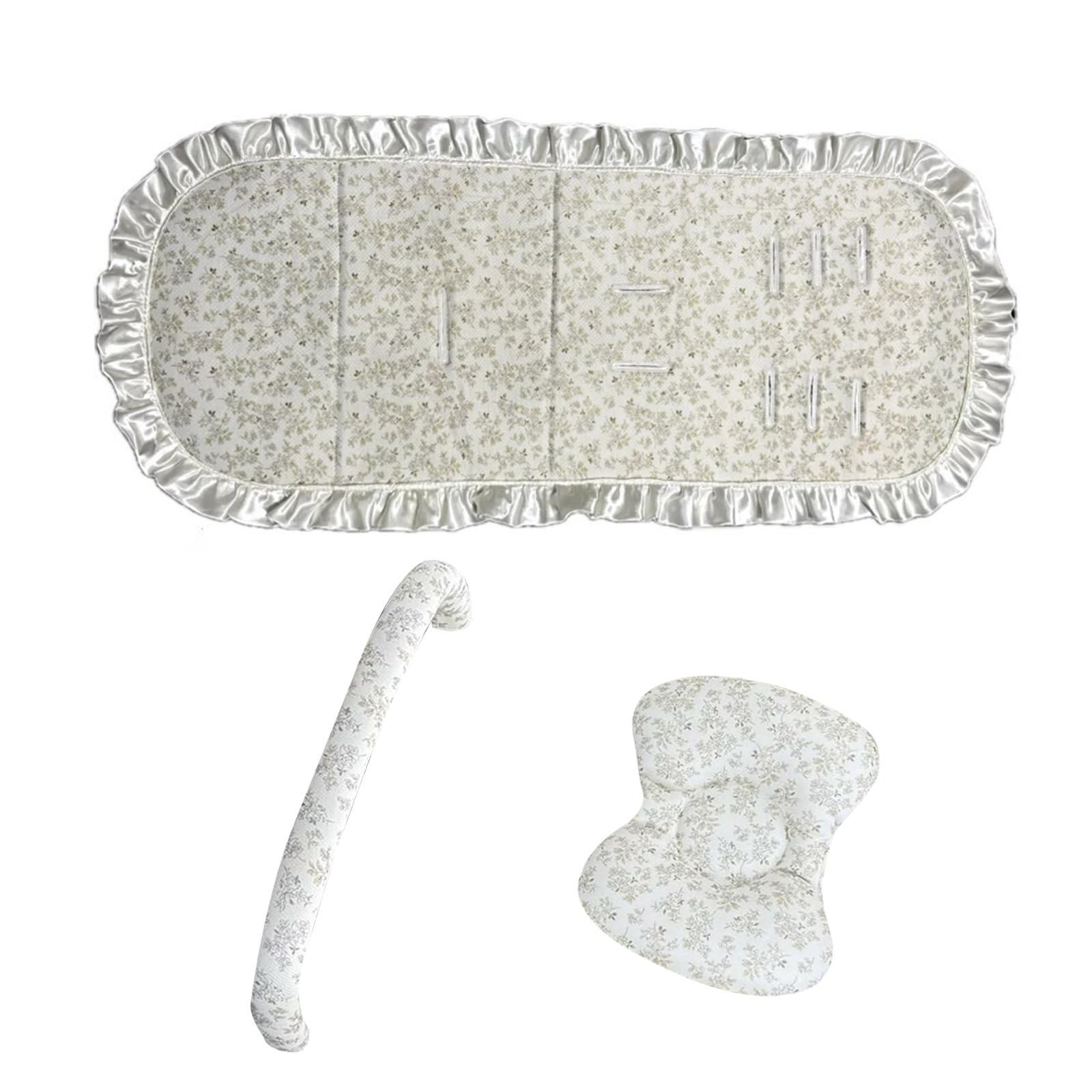 Almohadilla de refrigeración para cochecitos, tela de seda de hielo, funda para reposabrazos, alfombrilla para reposacabezas para uso diario, accesorio de viaje, protector de asiento para cochecitos