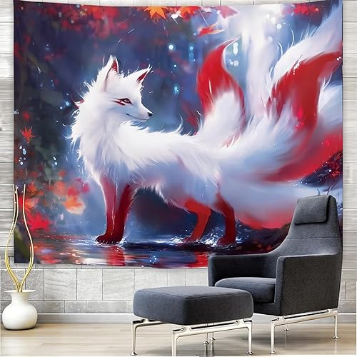 Miniatura 48 de Yookeb Tapiz negro de flores de Matisse de 59 pulgadas de ancho por 51 pulgadas de alto, para colgar en la pared, hojas abstractas, vintage, arte