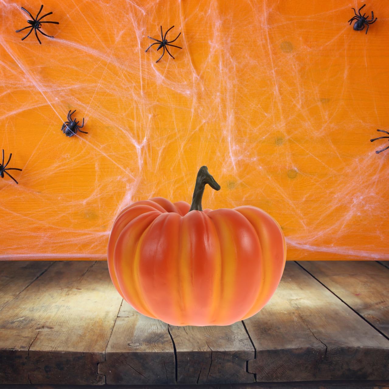 Cabilock Faux Resin Pumpkin Ornament 6.7 Inch Artificial Pumpkin for Halloween Thanksgiving Fall Harvest Home D Cor Indoor Outdoor