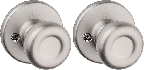 Miniatura 24 de Kwikset Tylo Pomo de puerta sin giro, manija de un solo lado para armarios, puertas dobles francesas y despensa, pomo interior de presión/tracción