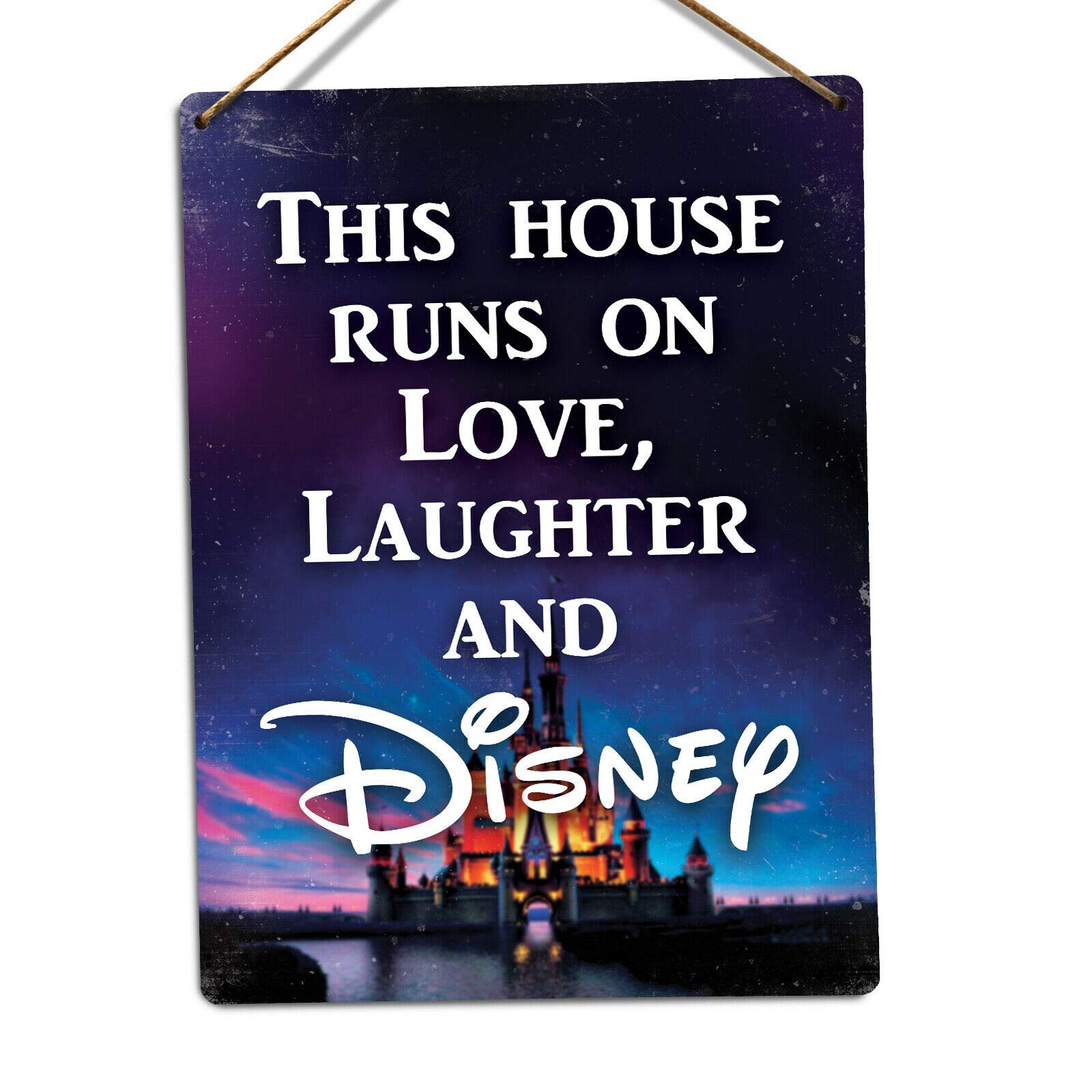 Toasted Merch Castle This House Runs On – – Small Twine | Printed Metal Wall Sign Plaque