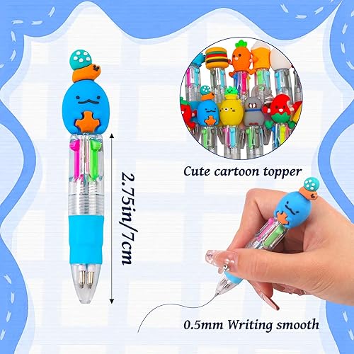 Miniatura 2 de CZWZ 20 mini bolígrafos multicolor en uno 4 en 1, bonitos bolígrafos a granel para niños, divertidos bolígrafos Kawaii para cumpleaños y fiestas