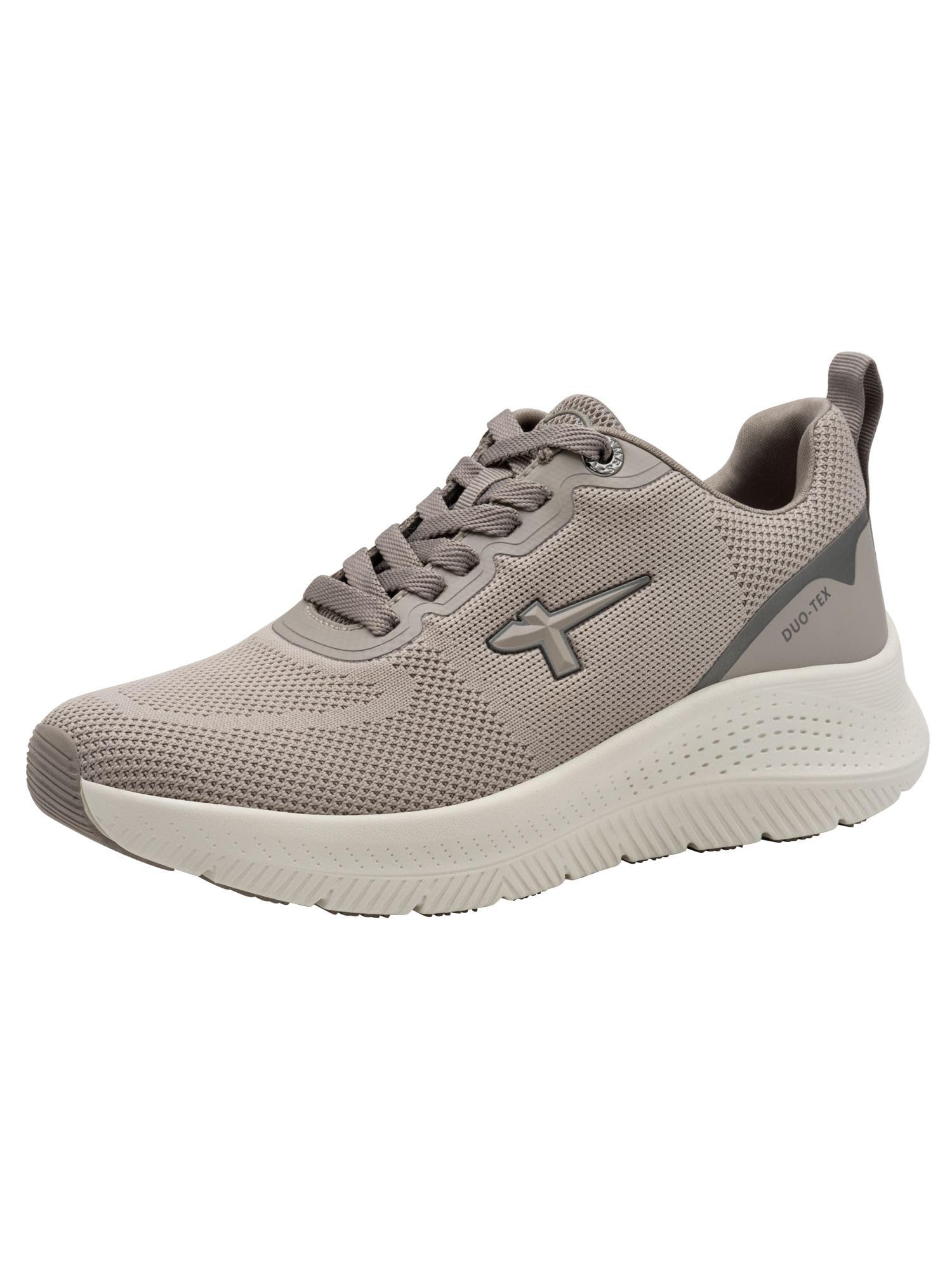 Tamaris Comfort Women’s Flat Sneakers Sporty Lightweight, Taupe, 7,5 UK