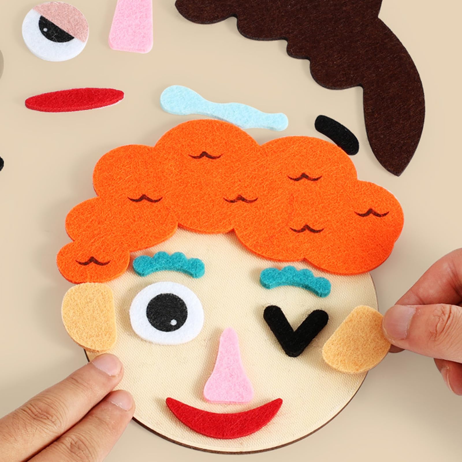 Morbido feltro emozione apprendimento gioco bambini faccia puzzle per lo sviluppo cognitivo e legame familiare emozione espressione giocattolo apprendimento