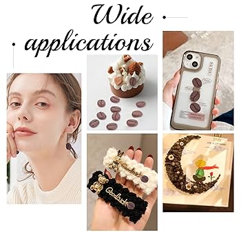 Amazon.co.jp: NBEADS 120個 不透明樹脂コーヒー豆、人工